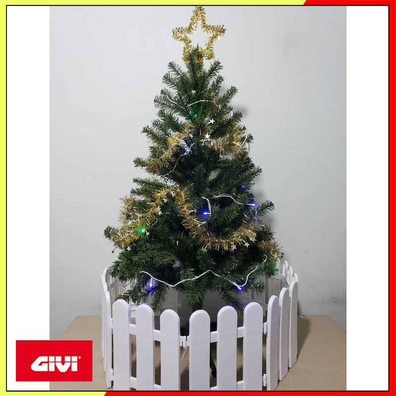Hàng Rào Nhựa Lắp Ghép Trắng Cao Cấp Trang Trí Cây Thông Noel, Cây Cảnh, Vườn Hoa Cao 30cm -