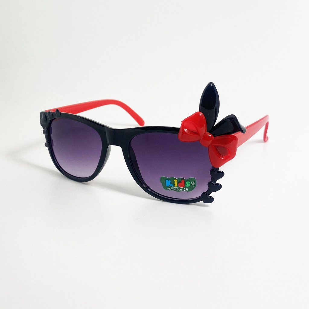 Kính mát trẻ em Jun Secret tròng kính đính nơ tai thỏ nhiều màu siêu đáng yêu dành cho bé từ 1 đến 5 tuổi JS50A02