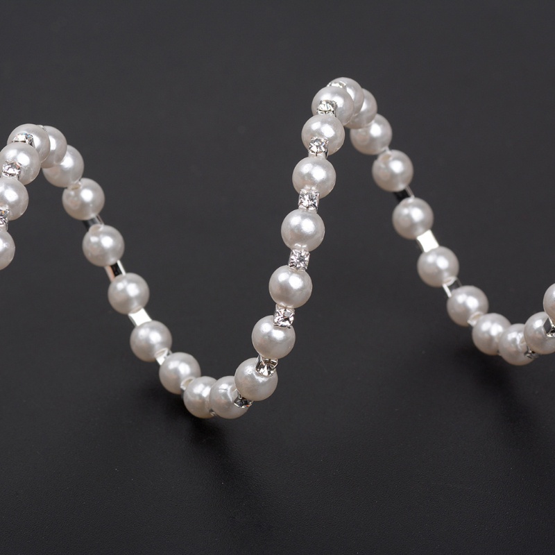 Flgo Vòng Tay Đính Kim Cương Giả Và Ngọc Trai Cho Cô Dâu