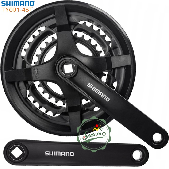 Giò dĩa SHIMANO FC-TY501-28/38/48T-170mm cốt vuông - Chính hãng