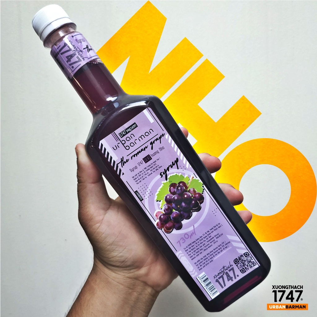 Urban Barman Syrup 1747 - Nho Cao Cấp - 730ml