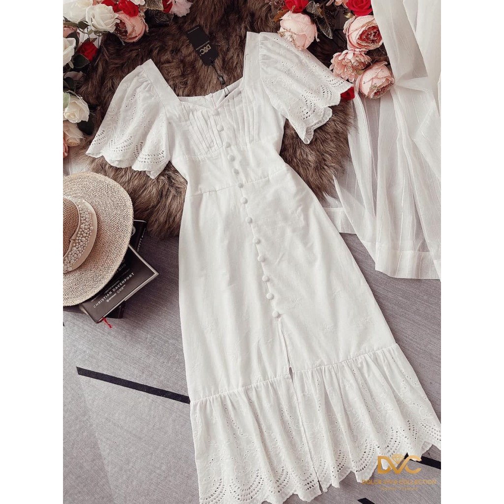 Đầm thiết kế 💓  Đẹp DVC 💘 chất đũi thái phối ren hàn cao cấp hai lớp V1904 - Zin Dress Design [kèm ảnh thật]