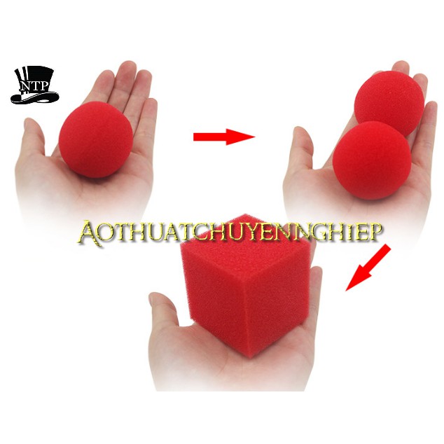 Ảo thuật bông banh vuông tròn hàng cao cấp bông xốp mịn màu đẹp