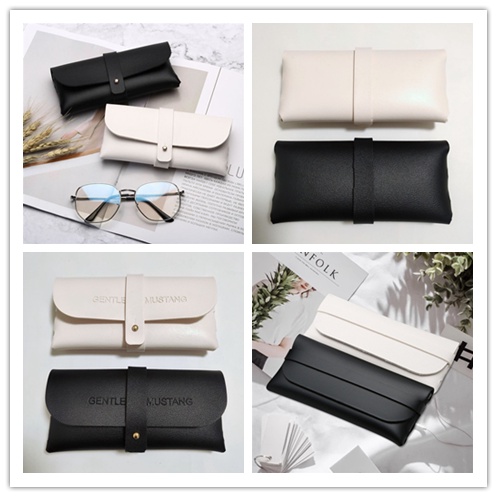 Hộp Đựng Mắt Kính Bằng Da Mềm Họa Tiết Chữ Thời Trang