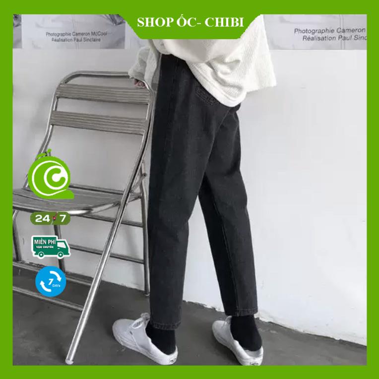 Quần jean bò baggy nam màu đen ống suông rộng Unisex hàng Quảng Châu phong cách Street Style hot 2022 ShopỐcChibi