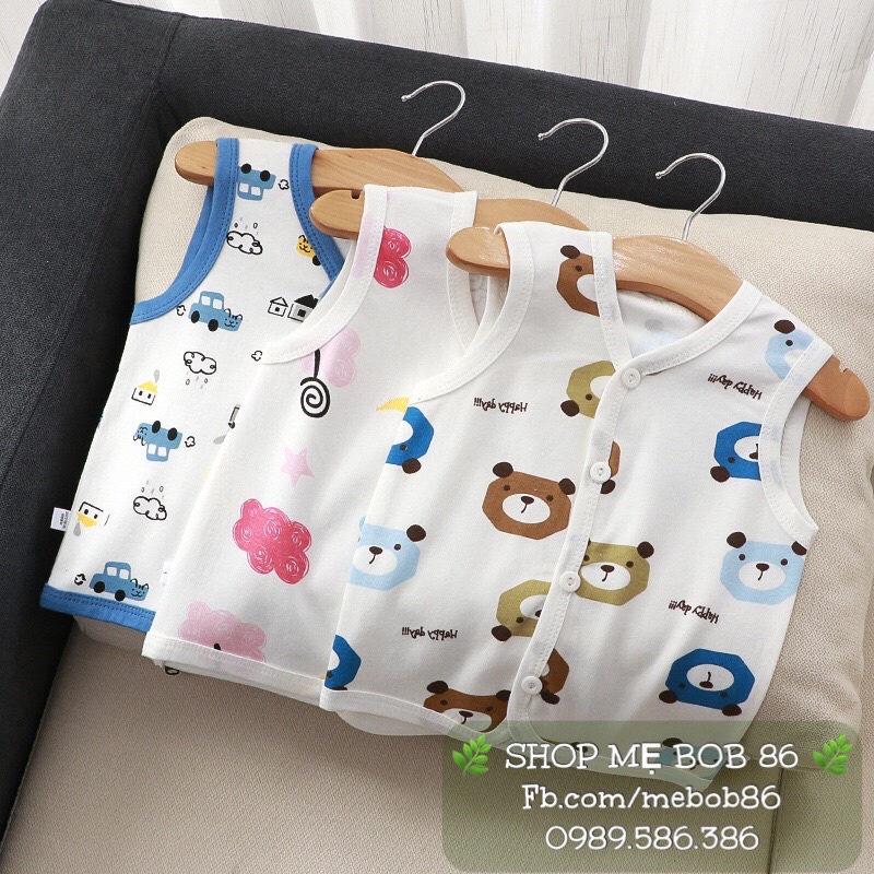 Áo gile cotton cho bé, chất cotton mỏng mát phù hợp mùa xuân hè [Shop Mẹ Bob 86]