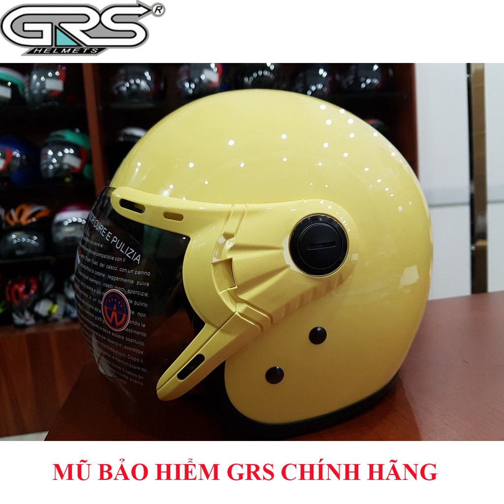 [ SHOPEE ] MŨ BẢO HIỂM 3/4 ĐẦU GRS CHÍNH HÃNG - A368 KÍNH