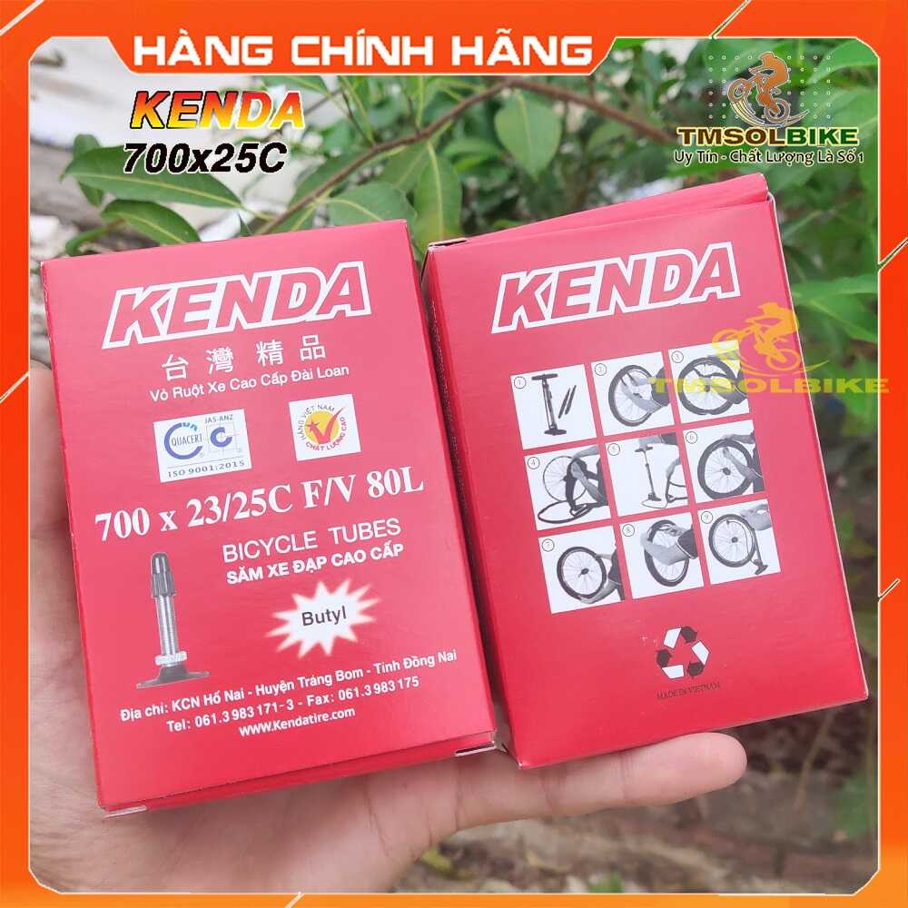 Săm Ruột Xe Đạp KENDA 700x25C  FV80L Van Gạo Van Xe Đạp Dài 80mm