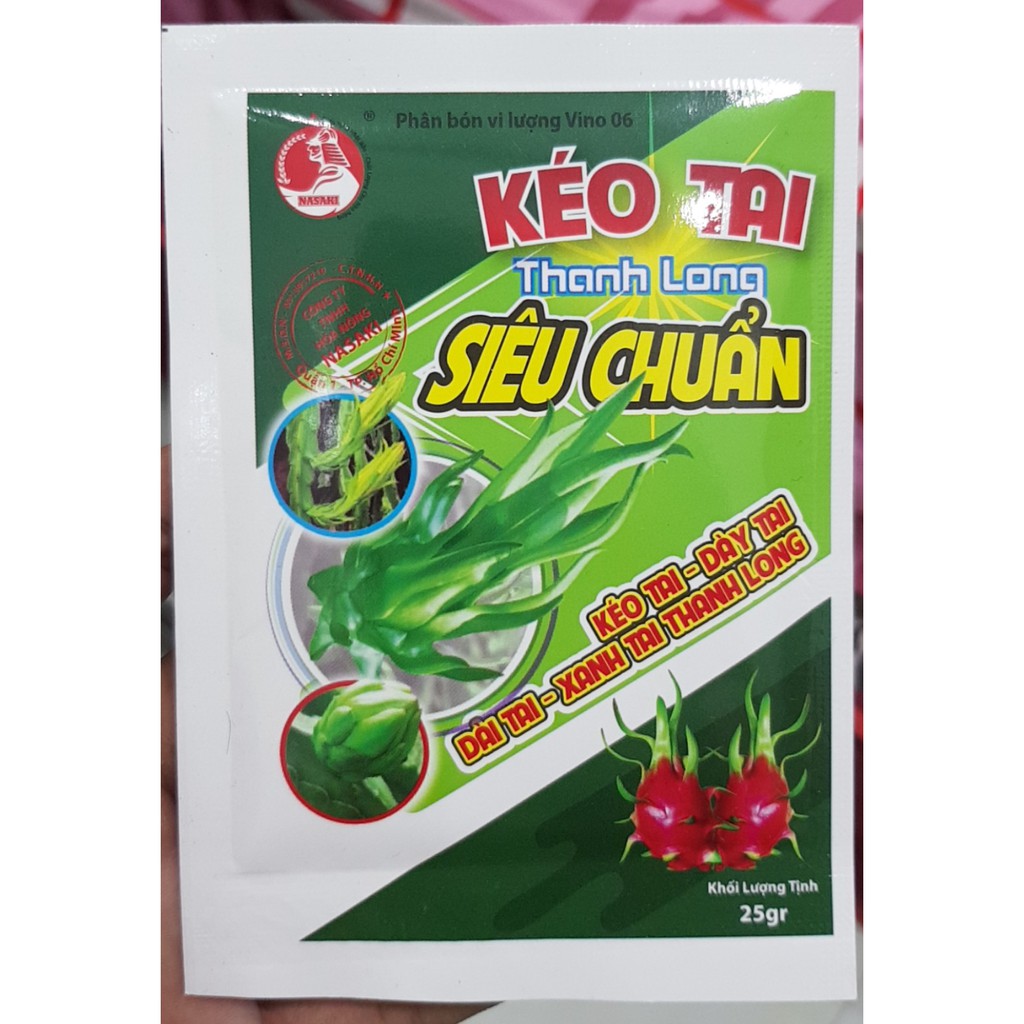 Phân Bón Vi Lượng - Kéo Tai Thanh Long Siêu Chuẩn - Gói 25g