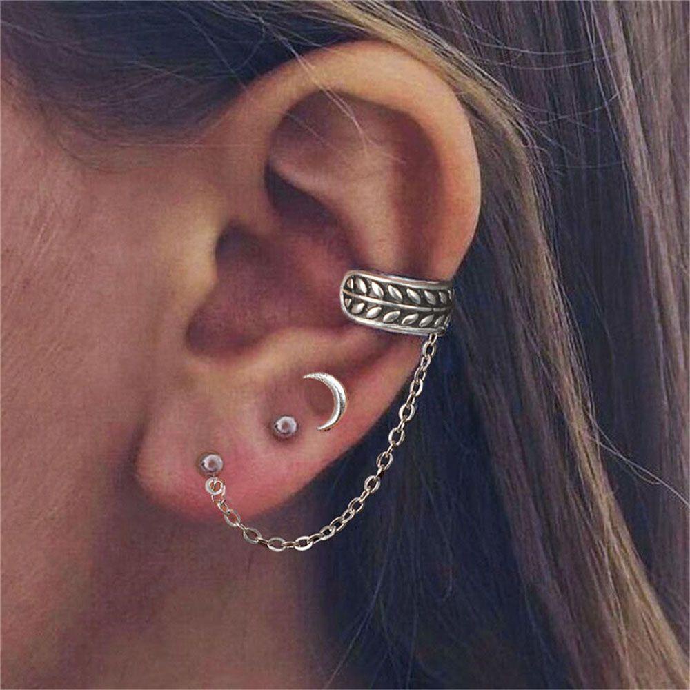 Set 3 Khuyên Tai Hợp Kim Dáng Dài Thời Trang