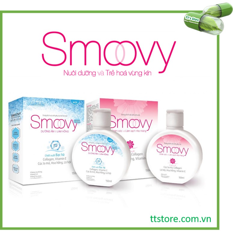 SMOOVY - SMOOVY COOL 150ml - Dung Dịch Vệ Sinh Phụ Nữ Smoovy, nước hoa vùng kín Inner Perfume [Smovy, smuvy, smovy cool]