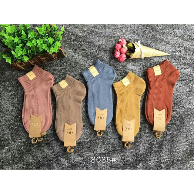 Set 10 Đôi Tất Len Gân Hàn Quốc Cao Cấp