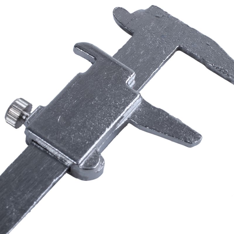 Móc Khóa Mô Hình Thước Cặp Vernier Màu Bạc