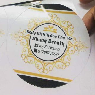 Tem giấy theo yêu cầu.