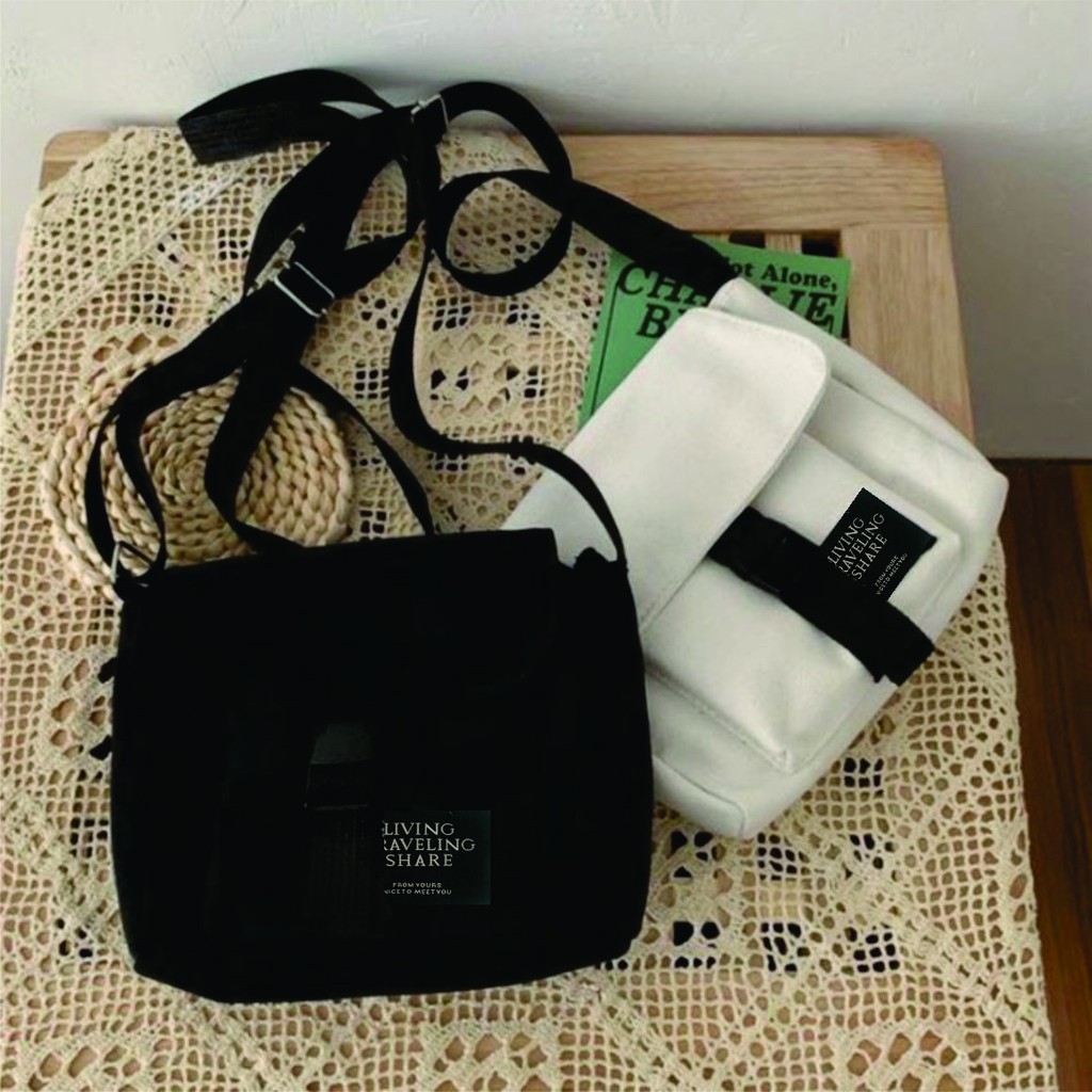 Túi Đeo Chéo Nữ Vải Canvas Cao Cấp living Siêu Xinh