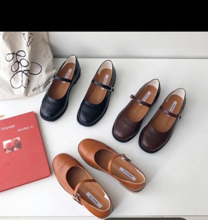 Giày búp bê nâu bò size 37