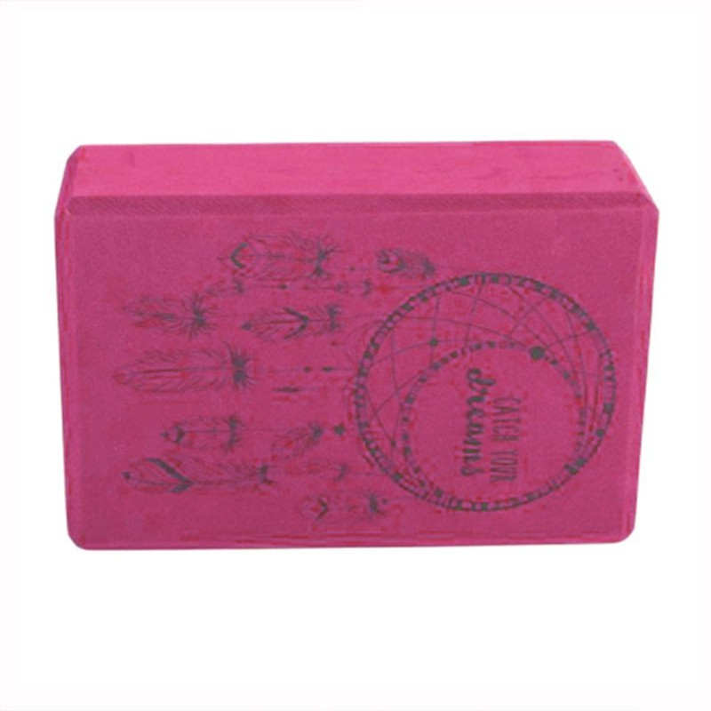 Yoga Block Training Exercise Yoga Pillow for Stretching Body Pink