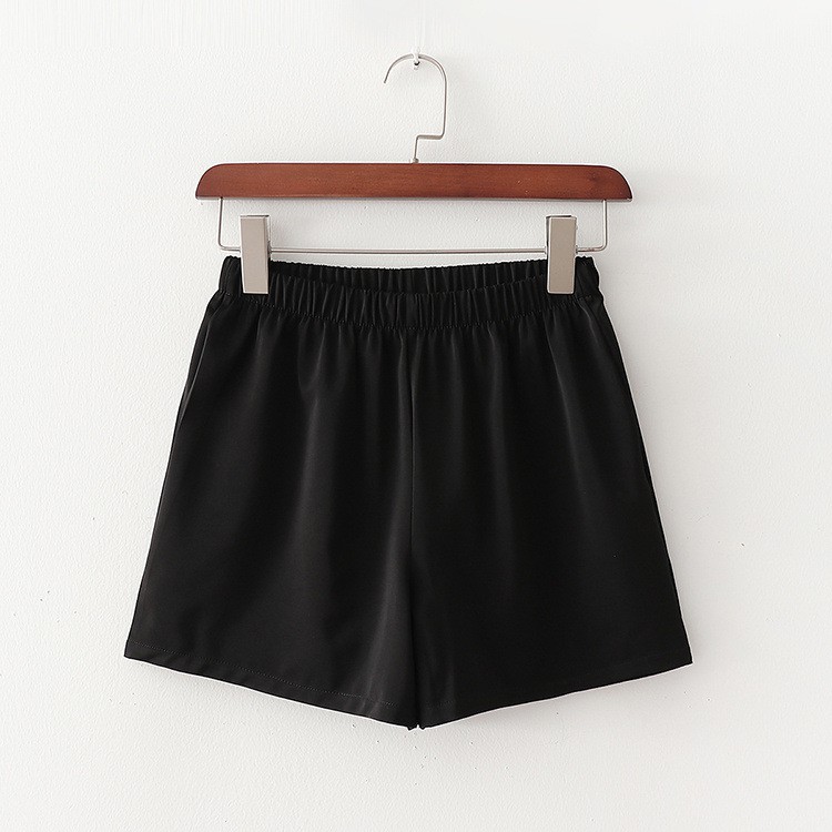 Quần short nữ lưng thun bigsize màu đen [vaithun]