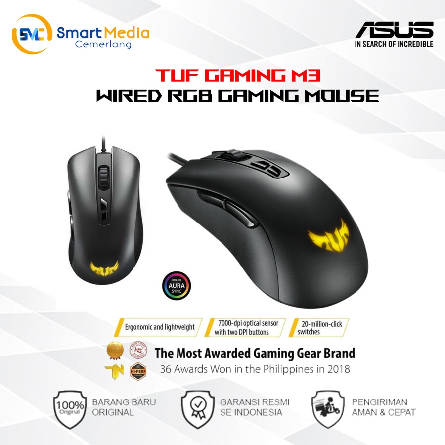 Chuột Chơi Game Có Dây Asus TUF M3 7000-dpi