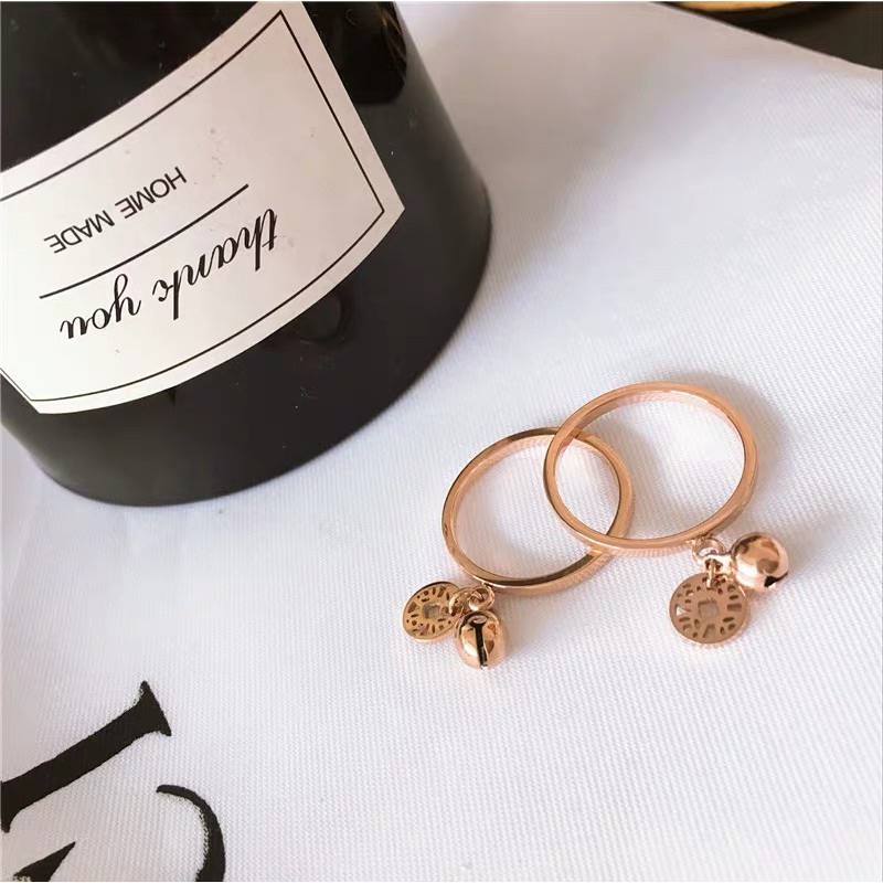 Nhẫn Đồng Mạ Vàng Hồng 18K Chống Dị Ứng Chống Thấm Nước Không Bị Dị Ứng Dành Cho Nữ