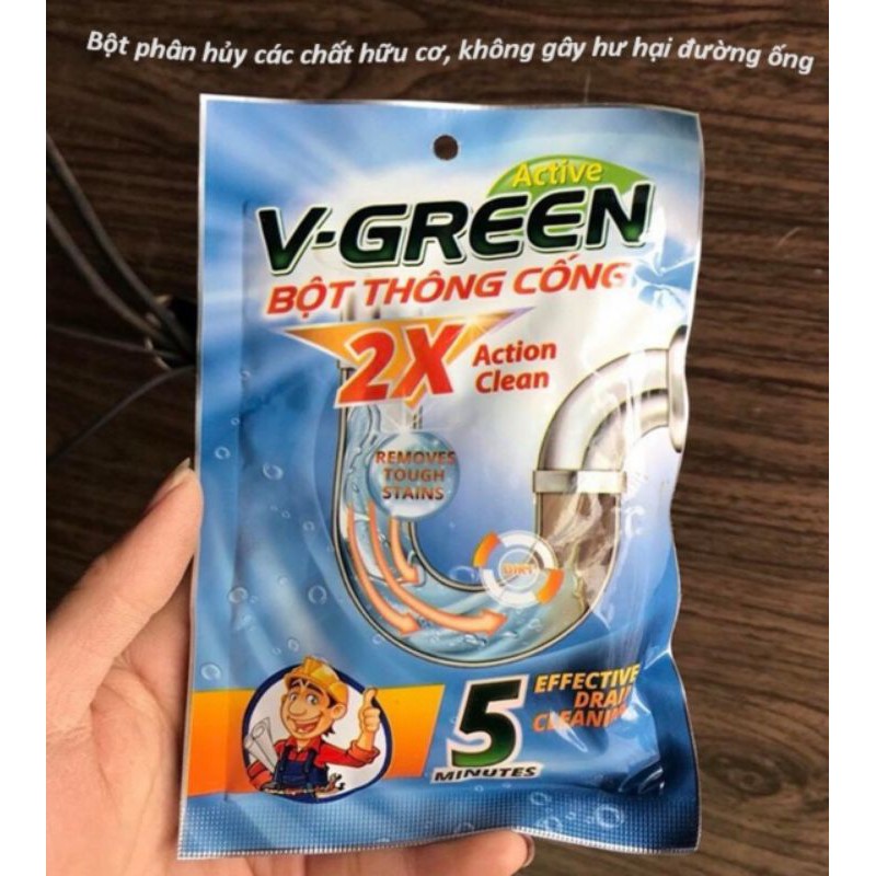 Bột thông cống V-Green