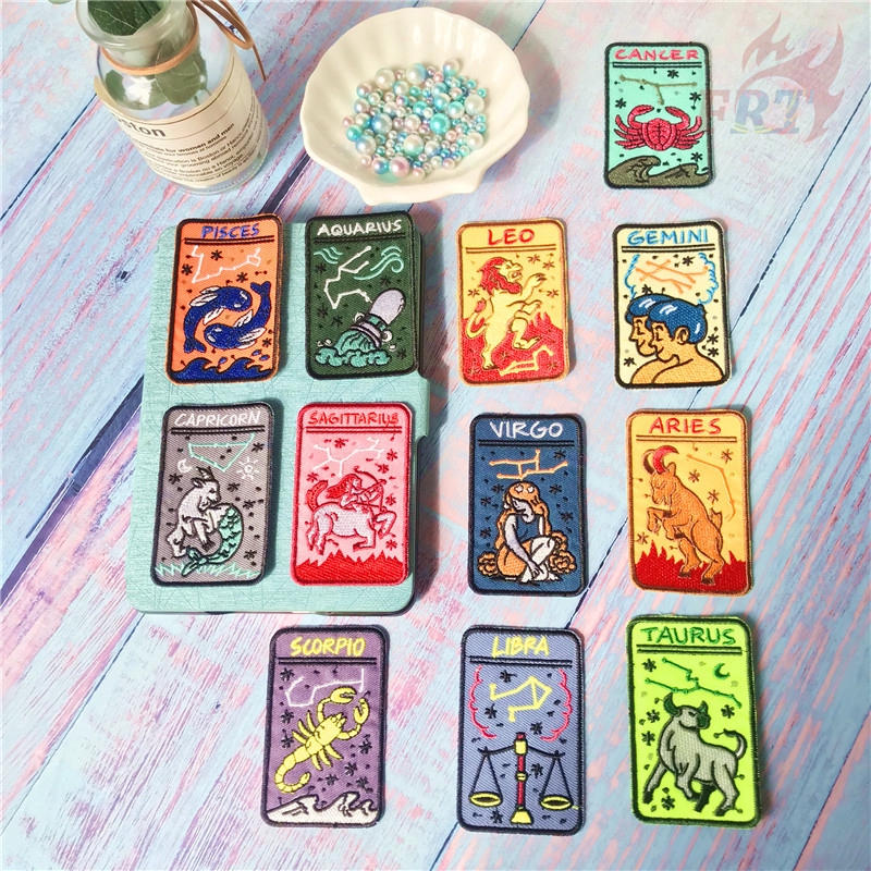 1 Miếng Vá Trang Trí Hình Tròn Kiểu Dáng Chòm Sao 03x7.8cm