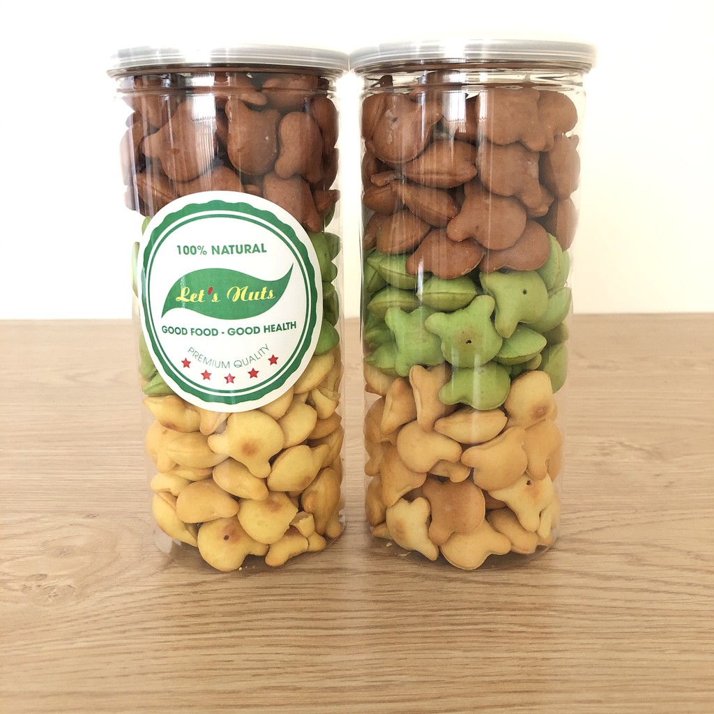 Bánh gấu nhân kem mix 3 vị lon Pet 450gr sang trọng, hợp vệ sinh, món quà ăn vặt tuyệt vời