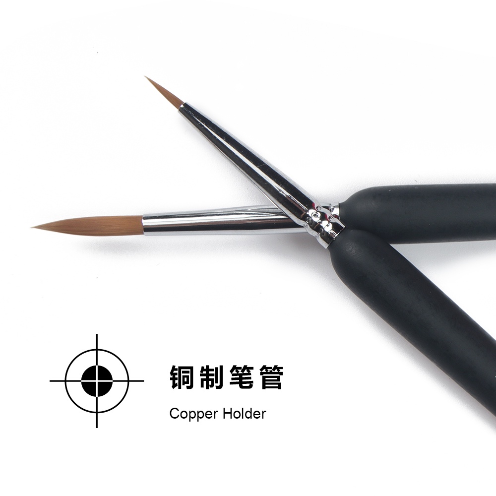 1 Cọ Sơn Móng Tay Cán Gỗ Và Kim Loại Watercolor nail polish brush details brush