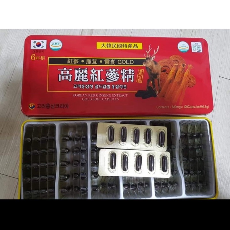 Viên Đạm Hồng Sâm Tổng Hợp Hộp Đỏ 120 Viên Hàn Quốc