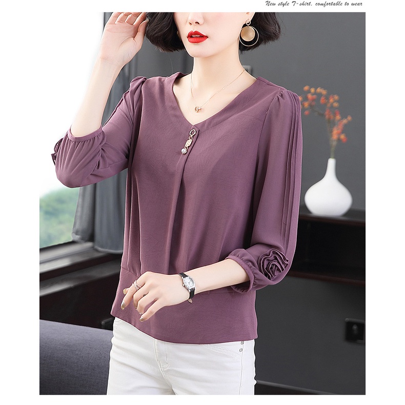 Áo sơ mi nữ trung niên, người già_ đũi thêu ms490