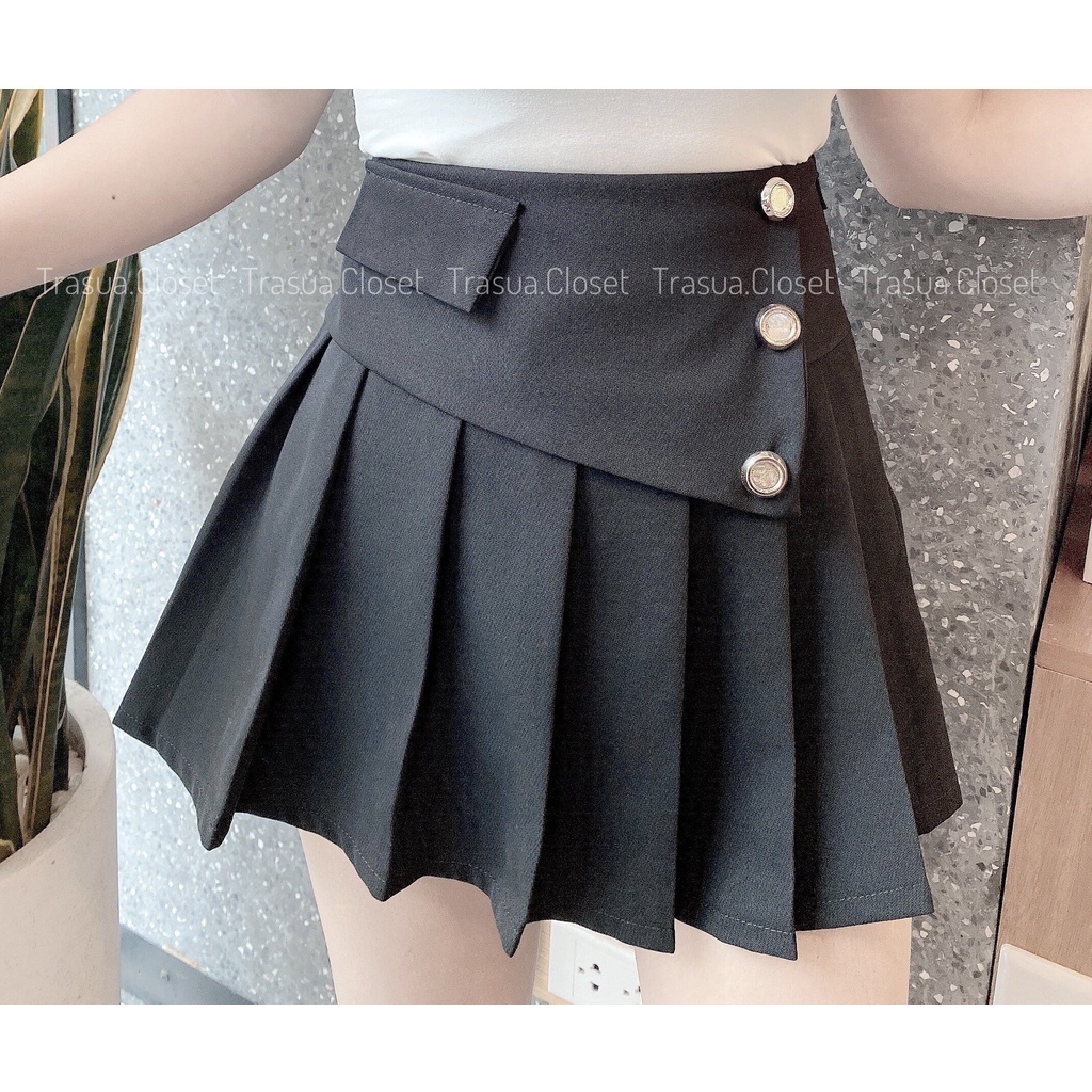 Chân váy xếp ly vạt chéo trasua.closet phong cách thời trang , phù hợp mọi lứa tuổi, trẻ trung , năng động cực đẹp TS010 | BigBuy360 - bigbuy360.vn