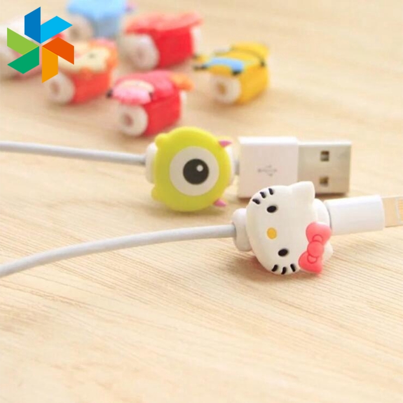Phụ Kiện Bảo Vệ Đầu Dây Cáp Sạc Điện Thoại Thiết Kế Kiểu Hoạt Hình Đáng Yêu JP6