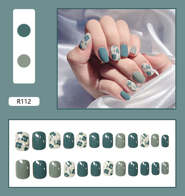 Móng Giả / Set 24 Móng Tay Giả Kèm Keo Dán Móng