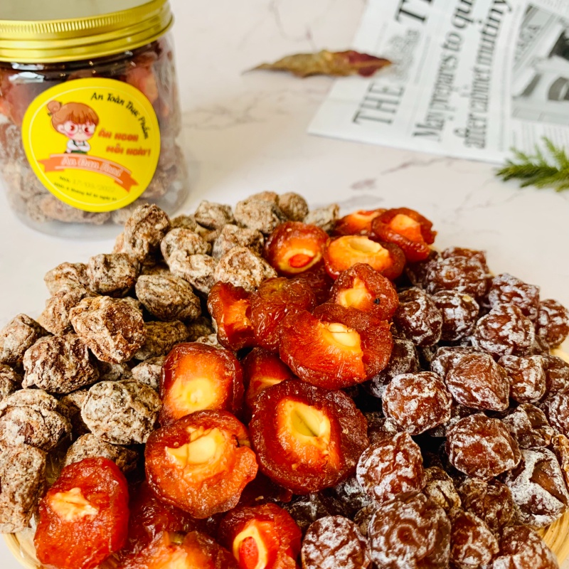 Hộp 3 Vị Đào Bổ - Ô Mai Mơ – Mân Cơm  Hũ 355G Xí Muội Cao Cấp Vị Chua Mặn Ngọt Thơm Nhiều Dinh Dưỡng