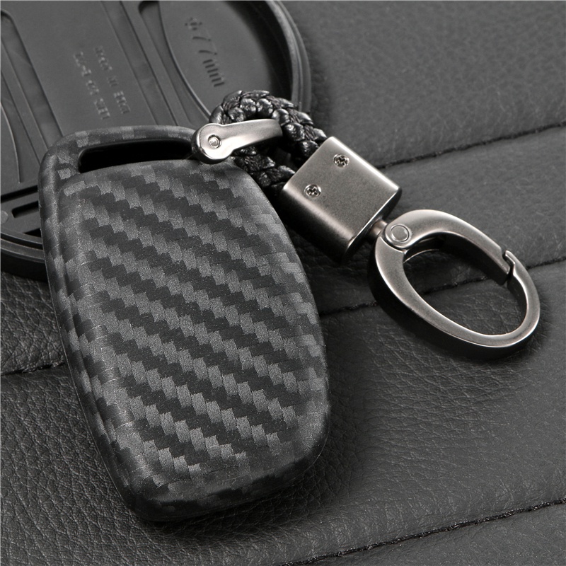 Vỏ bảo vệ chìa khóa xe hơi Hyundai Verna Sonata Elantra Tucson bằng sợi Carbon