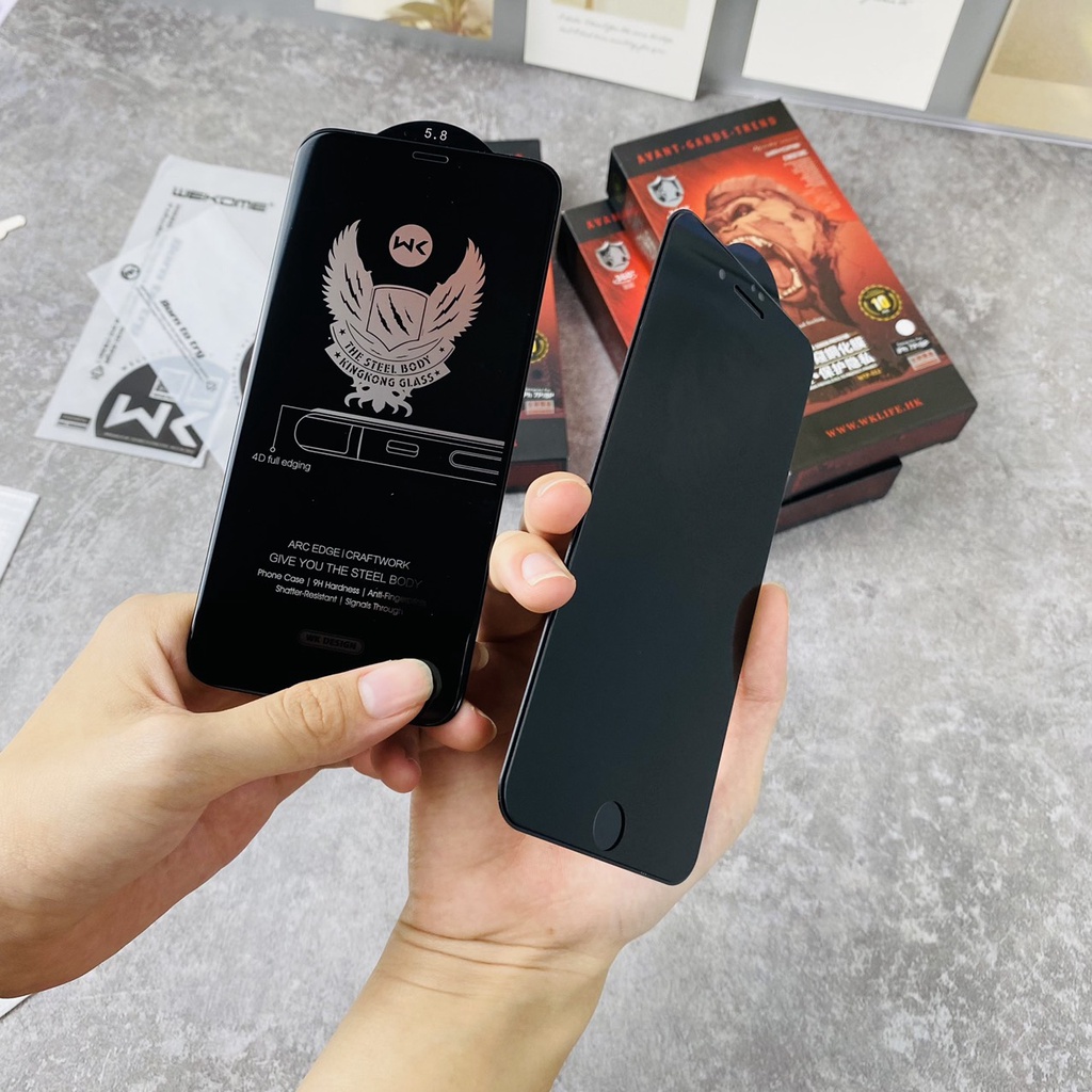 Có IP15) Kính Chống Nhìn Trộm KingKong Wk Iphone 7/8/Plus//X/Xr/Xs/Xs Max/11/12/13/14/15/Pro/Max/Plus/ProMax không hộp