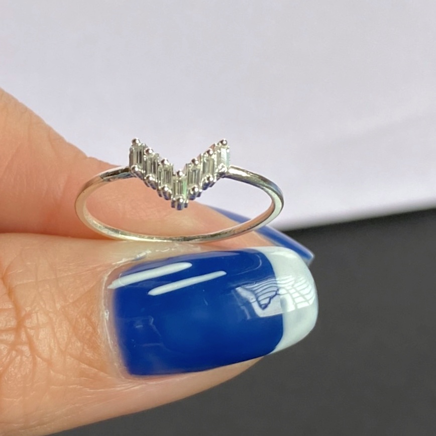 Nhẫn nữ bạc ta mặt trái tim ghép đơn giản - Trang sức bạc Evasilver