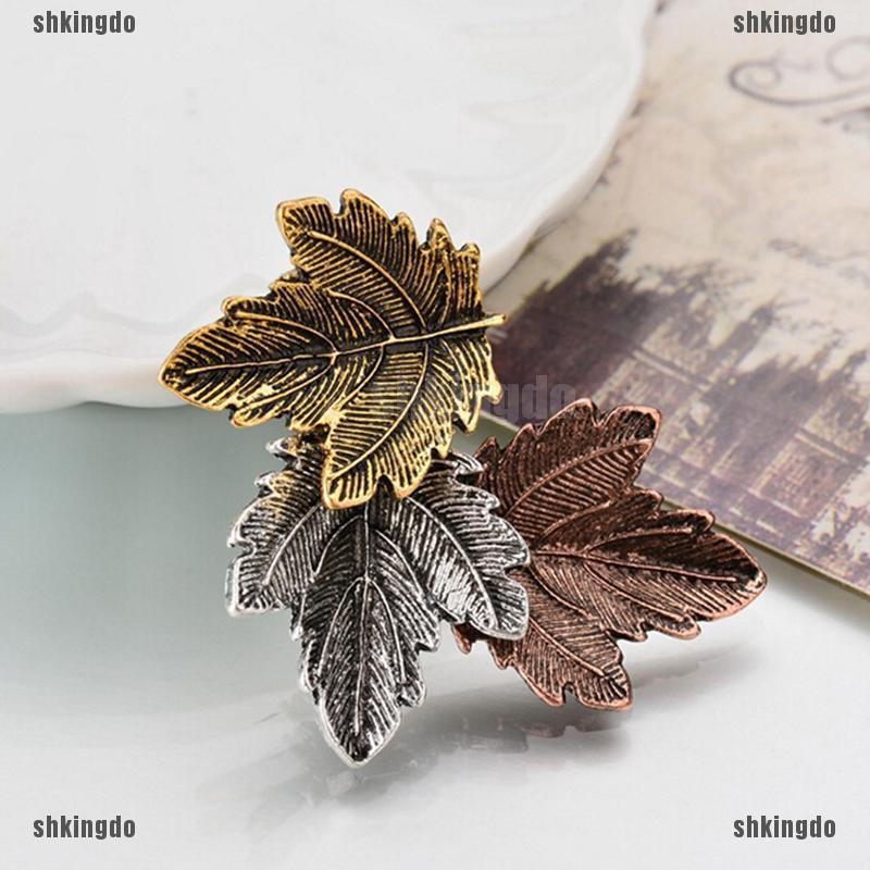 Ghim cài áo hình lá phong kiểu cách cổ điển thanh lịch