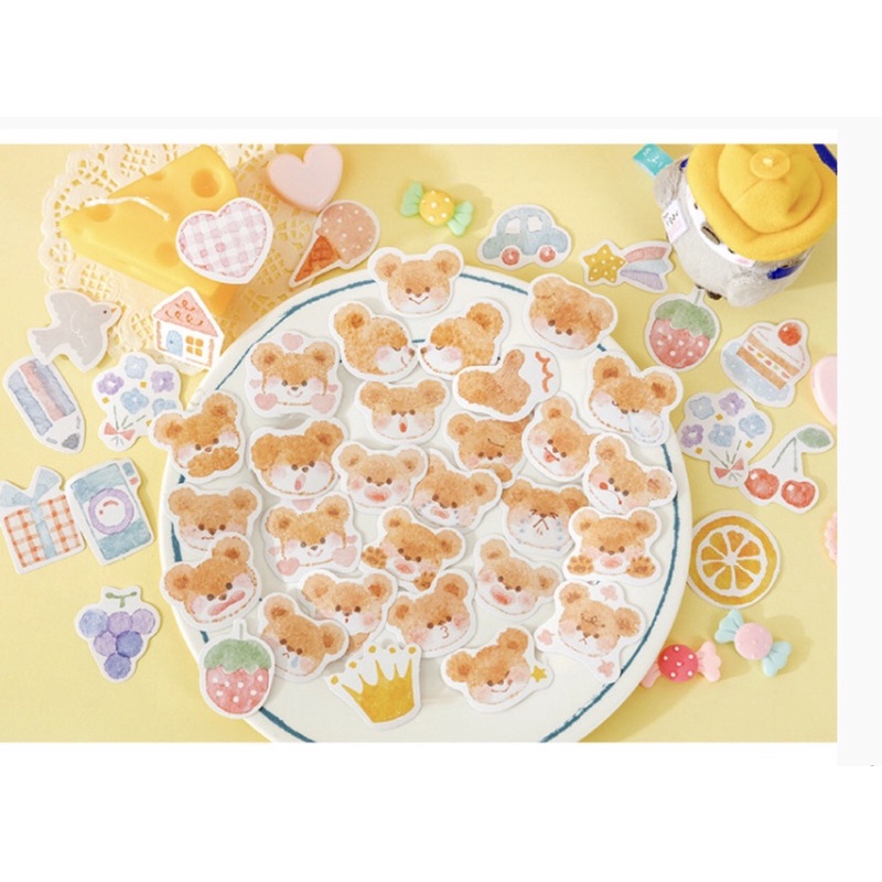 Combo sỉ 20 hộp sticker gấu đáng yêu
