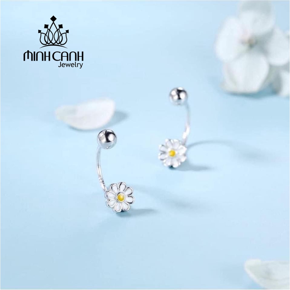 Bông Tai Hoa Cúc Họa Mi Chốt Ren Vặn Minh Canh Jewelry