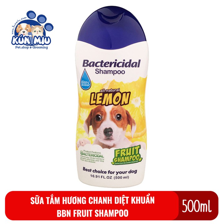 Sữa tắm cho chó mèo hương hoa quả thơm mát BBN Fruit shampoo chai 500ml