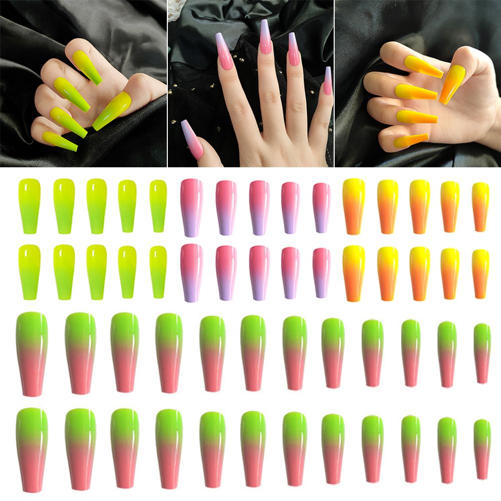 Set 24 Móng Tay Giả Hình Cô Gái Múa Ba Lê