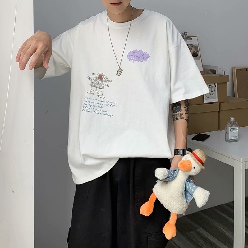 Áo Thun Nam Tay Ngắn In Hình Cá Tính Size M-5Xl