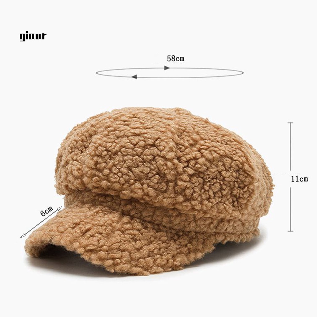 Mũ lưỡi trai vải cashmere chống mòn thời trang cho nữ