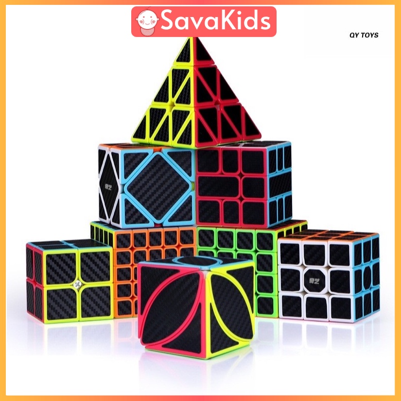 Bộ Sưu Tập Khối Rubik Carbon MoYu Meilong 2x2 3x3 4x4 5x5 Tam Giác 12 Mặt cao cấp SAVAKIDS