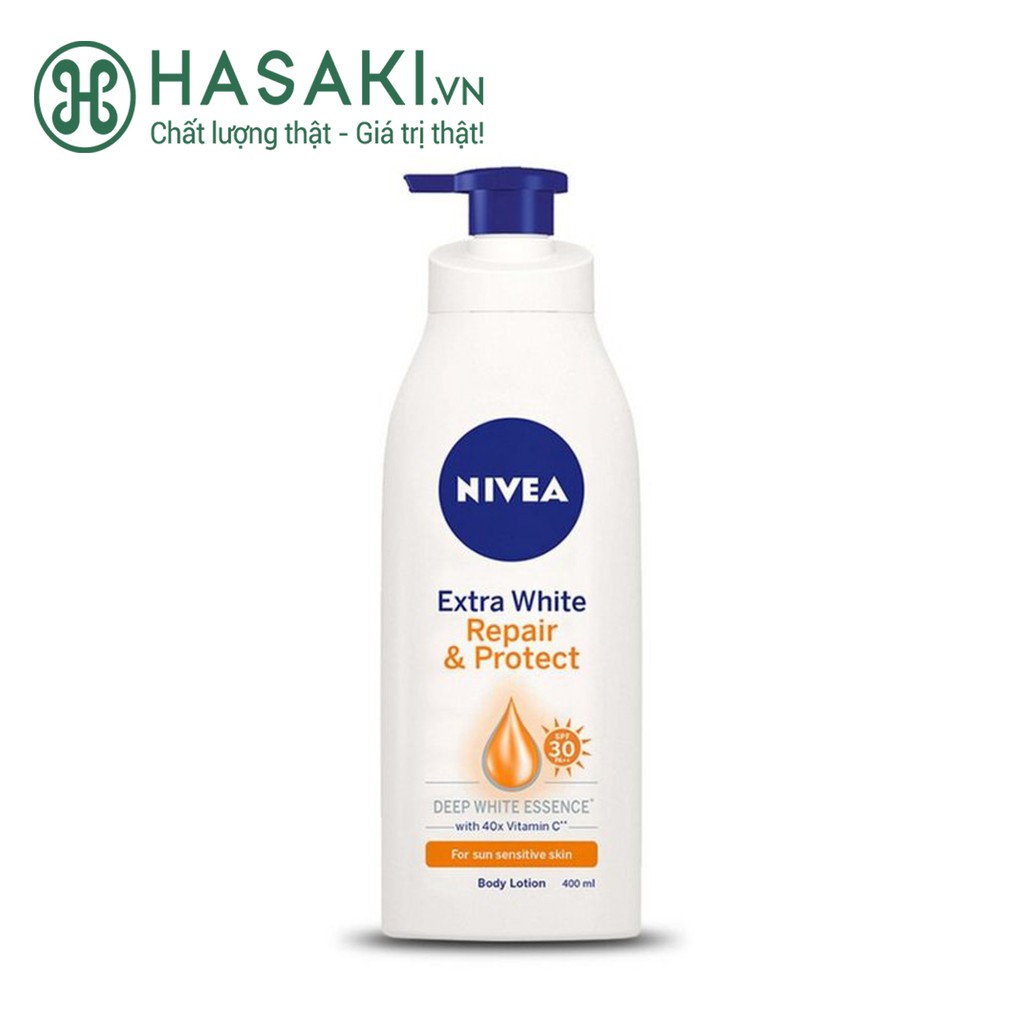 Sữa Dưỡng Thể Làm Sáng &amp; Săn Chắc Da Ban Ngày 350ml Nivea Extra White Repair &amp; Protect Body Lotion SPF30++