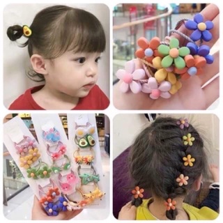 Set 10 dây buộc tóc dễ thương cho bé gái
