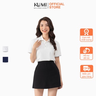 Áo Polo Nữ Chất Thun Cá Sấu Poly Cao Cấp Bo Viền Tay, Áo Thun Nữ Cổ Bẻ Phong Cách Trẻ Trung Lịch Sự Kumi Fashion