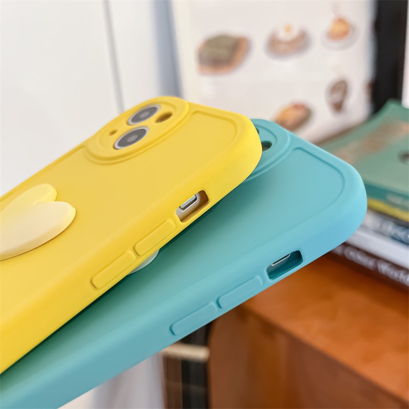 Ốp Điện Thoại Silicon Mềm Chống Sốc Phối Dây Đeo Tay Hình Trái Tim Nhỏ Cho iPhone 13 12 11 Pro Max X XR Xs Max ốp lưng iPhone