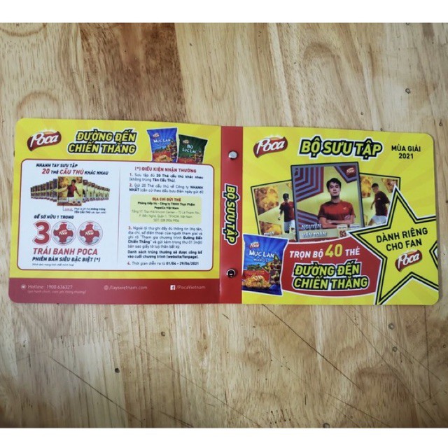 FULL ALBUM + thẻ Poca Đội Tuyển Việt Nam Mùa 2020-2021 Mới 100% | Có GRAB,NOW SHIP Trong Ngày